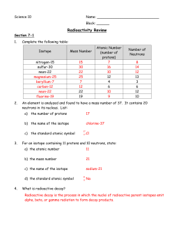 Radioactivity Review