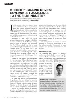 Government Assistance to the Film Industry