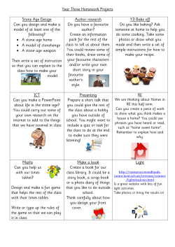 Year Three Homework Projects Stone Age Design Can you design