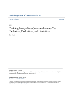 Defining Foreign Base Company Income