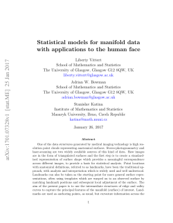 Statistical models for manifold data with