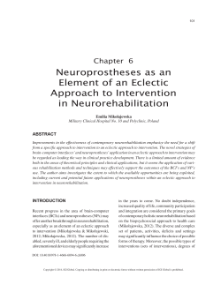 Neuroprostheses as an Element of an Eclectic Approach to