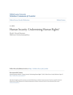 Human Security: Undermining Human Rights?