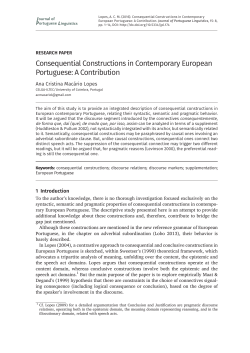 Consequential Constructions in Contemporary European