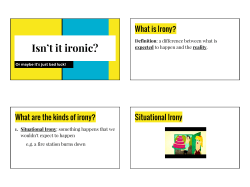 Isn`t it ironic? - Mrs. Rea`s Class