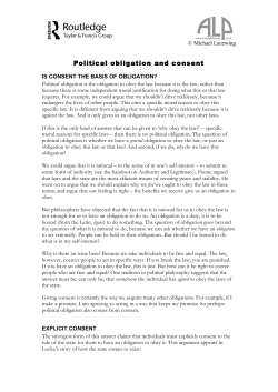is consent the basis of obligation?