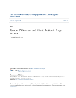 Gender Differences and Misattribution in Anger Arousal