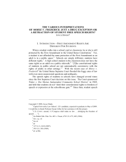 the various interpretations of morse v. frederick