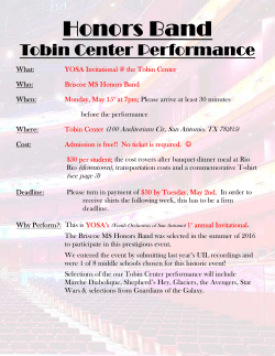 Itinerary - 5th grade students to Briscoe Band