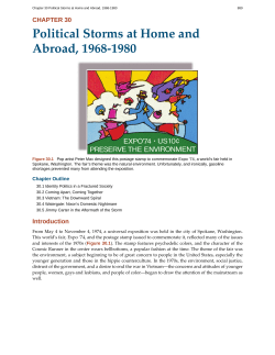 Political Storms at Home and Abroad, 1968-1980