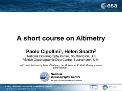 Principles of Radar Altimetry