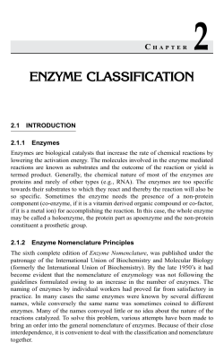 ENZYME CLASSIFICATION