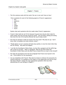 Heroes by Robert Cormier Chapter-by-chapter study guide