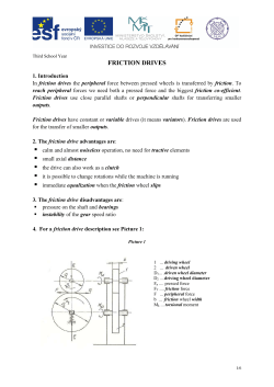 3. ročník - Friction drives