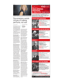 PERFUME WAR &ndash; Vancouver Sun &ndash; April 13 17