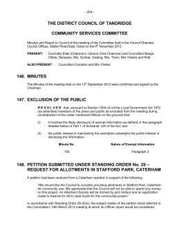 the district council of tandridge community services committee 146