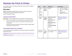 Maintain the Prism III Printer