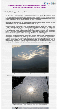 The forms and features of medium clouds
