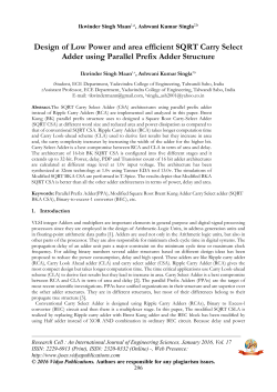 Design of Low Power and area efficient SQRT Carry Select Adder