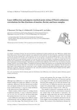 Laser-diffraction and pipette-method grain sizing of Dutch sediments