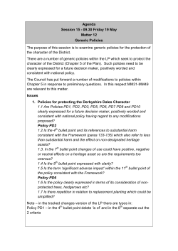 Agenda Session 15 - 09.30 Friday 19 May Matter 12 Generic