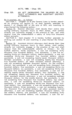 ACTS, 1980. - Chap. 525. Chap. 525. AN ACT INCREASING THE