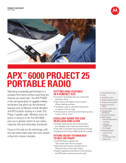 apx&trade; 6000 project 25 portable radio