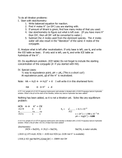 Titration Calculation Examples