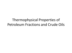 Thermophysical Properties of Petroleum Fractions and Crude Oils