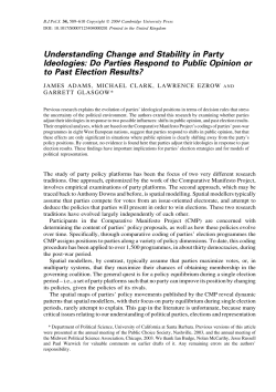 Understanding Change and Stability in Party Ideologies: Do Parties