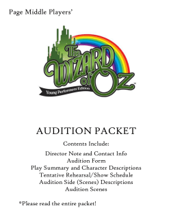 Complete Audition Packet &ndash; Oz-21jxclm