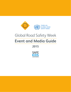 Global Road Safety Week Event and Media Guide