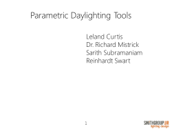 Parametric Daylighting Tools