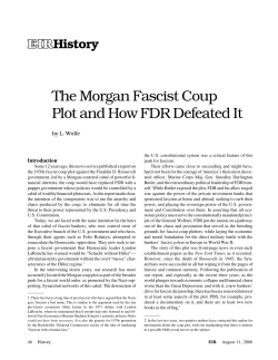 The Morgan Fascist Coup Plot and How FDR