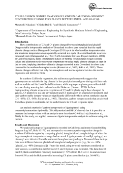 contribution change in c4 plants between inter