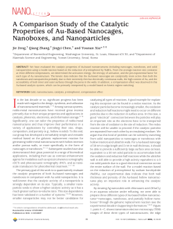 A Comparison Study of the Catalytic Properties of Au