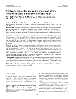 Antibiotic prescribing in acute infections of the