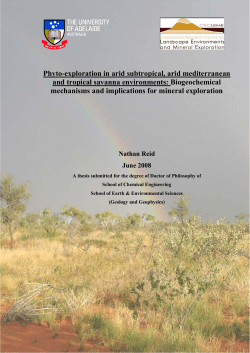 Phyto-exploration in arid subtropical, arid mediterranean and