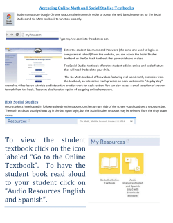 To view the student textbook click on the icon labeled &ldquo;Go to the