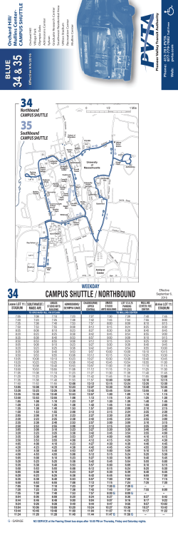 campus shuttle / northbound