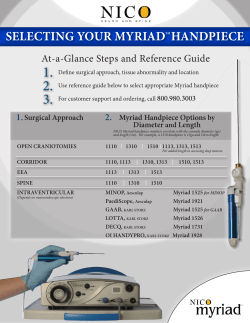 Nico Myriad Hand-Piece Selection Guide