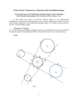 From Newton`s Theorem to a Theorem of the