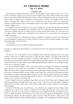st. thomas more - Catholic Pamphlets.net