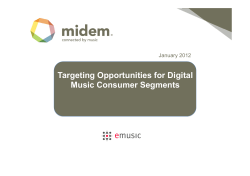 Targeting Opportunities for Digital Music Consumer Segments