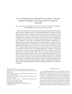 Loss of Nutrients From Terrestrial Ecosystems to Streams and the