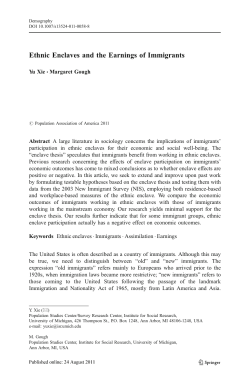 Ethnic Enclaves and the Earnings of Immigrants