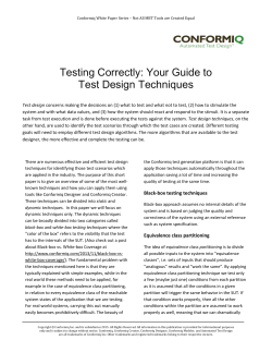 Testing Correctly: Your Guide to Test Design Techniques