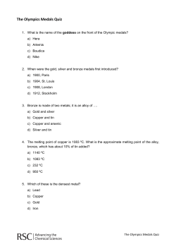 The Olympics Medals Quiz