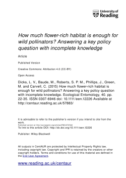 How much flower-rich habitat is enough for wild pollinators