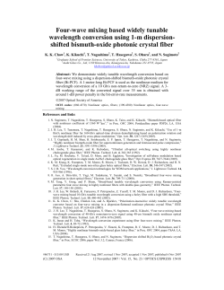 Four-wave mixing based widely tunable wavelength conversion
